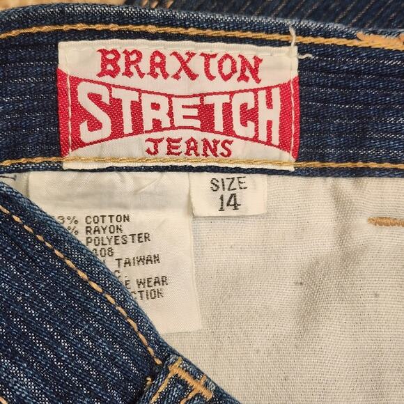 Vintage Braxton Ribbed Denim Jeans Women's 28 Inch Waist - Picture 3 of 4